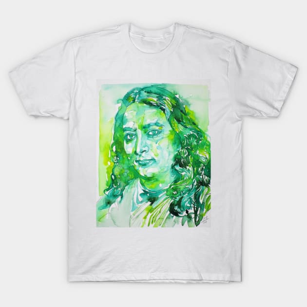 PARAMAHANSA YOGANANDA - watercolor portrait .4 T-Shirt by lautir